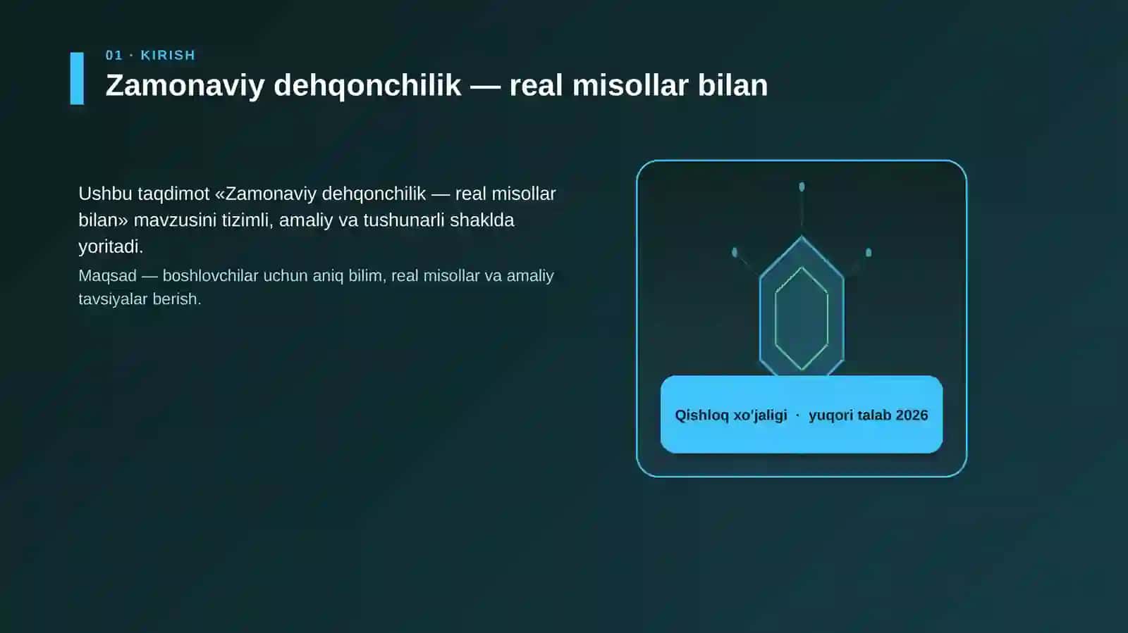 Zamonaviy dehqonchilik — real misollar bilan 3
