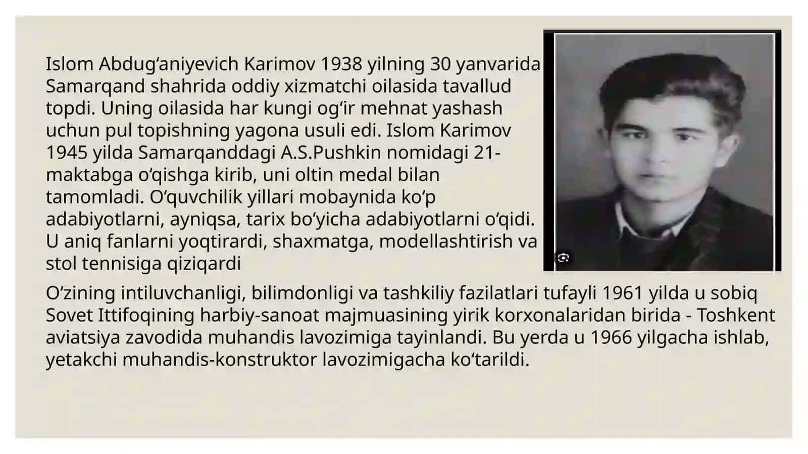 ISLOM ABDUG'ANIYEVICH KARIMOV MUSTAQIL O'BEKISTON RESPUBLIKASINING BIRINCHI RAHBARI 3