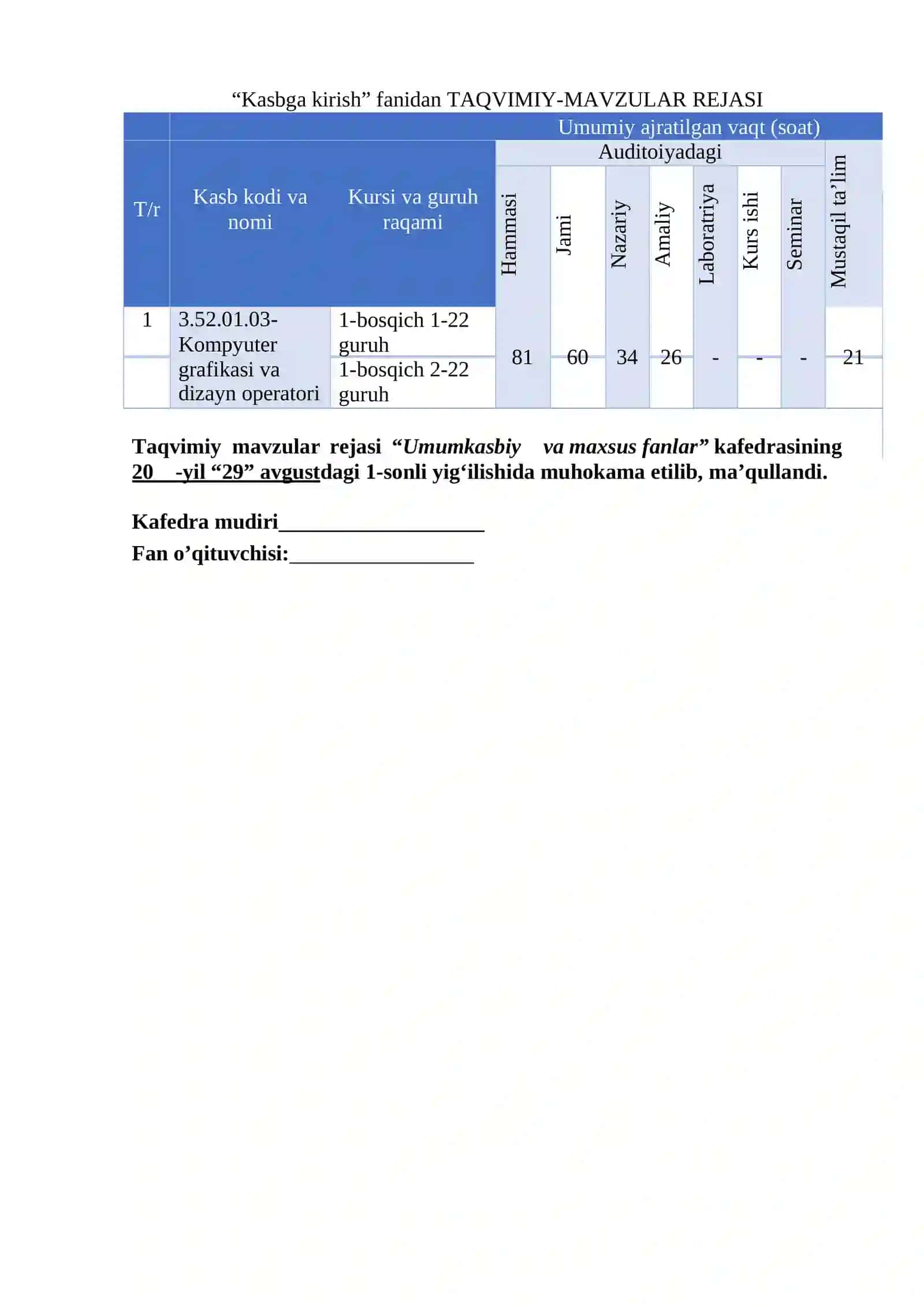 KASBGA KIRISH fanidan O‘QITISH MATERIALLARI 3