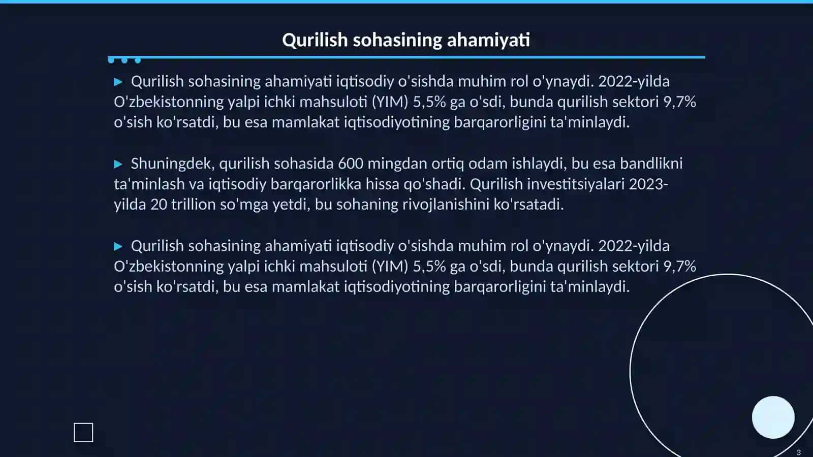 Qurilish statistikasi 3