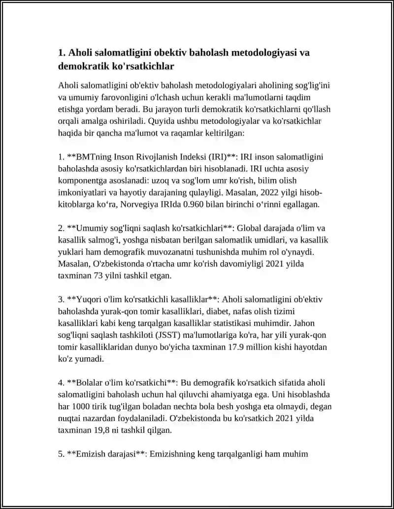 AHOLI SALOMATLIGINI OBEKTIV TEKSHIRISH VA DEMOKRATIK KORSATKICH 3