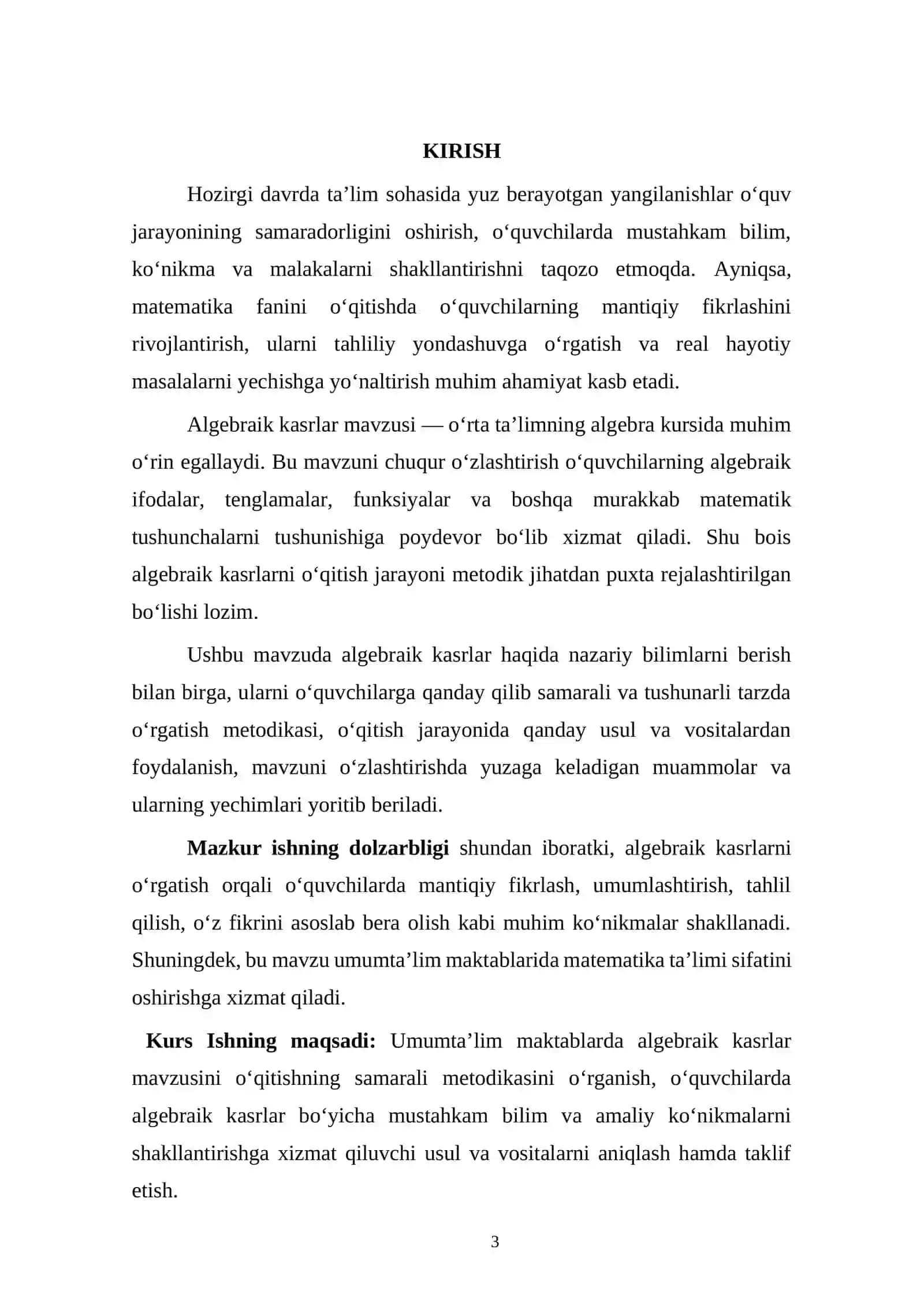 Umumtaʼlim maktablarda algebraik kasrlarni oʻqitish metodikasi 3