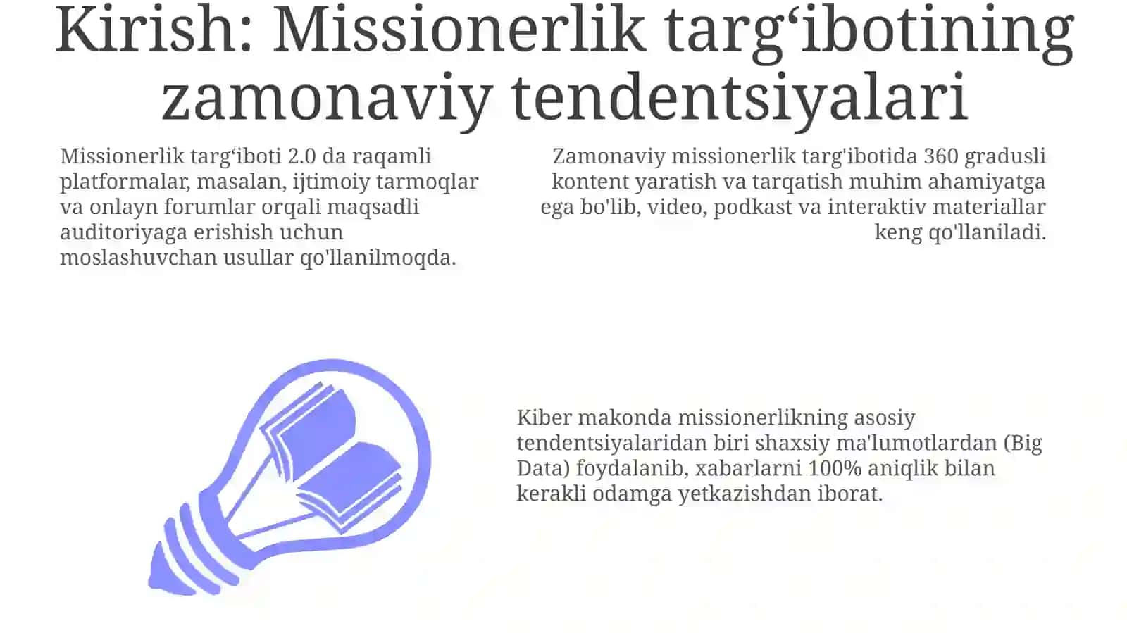Missionerlik targ‘ibotida uslub va vositalarning zamonaviylashuvi 3