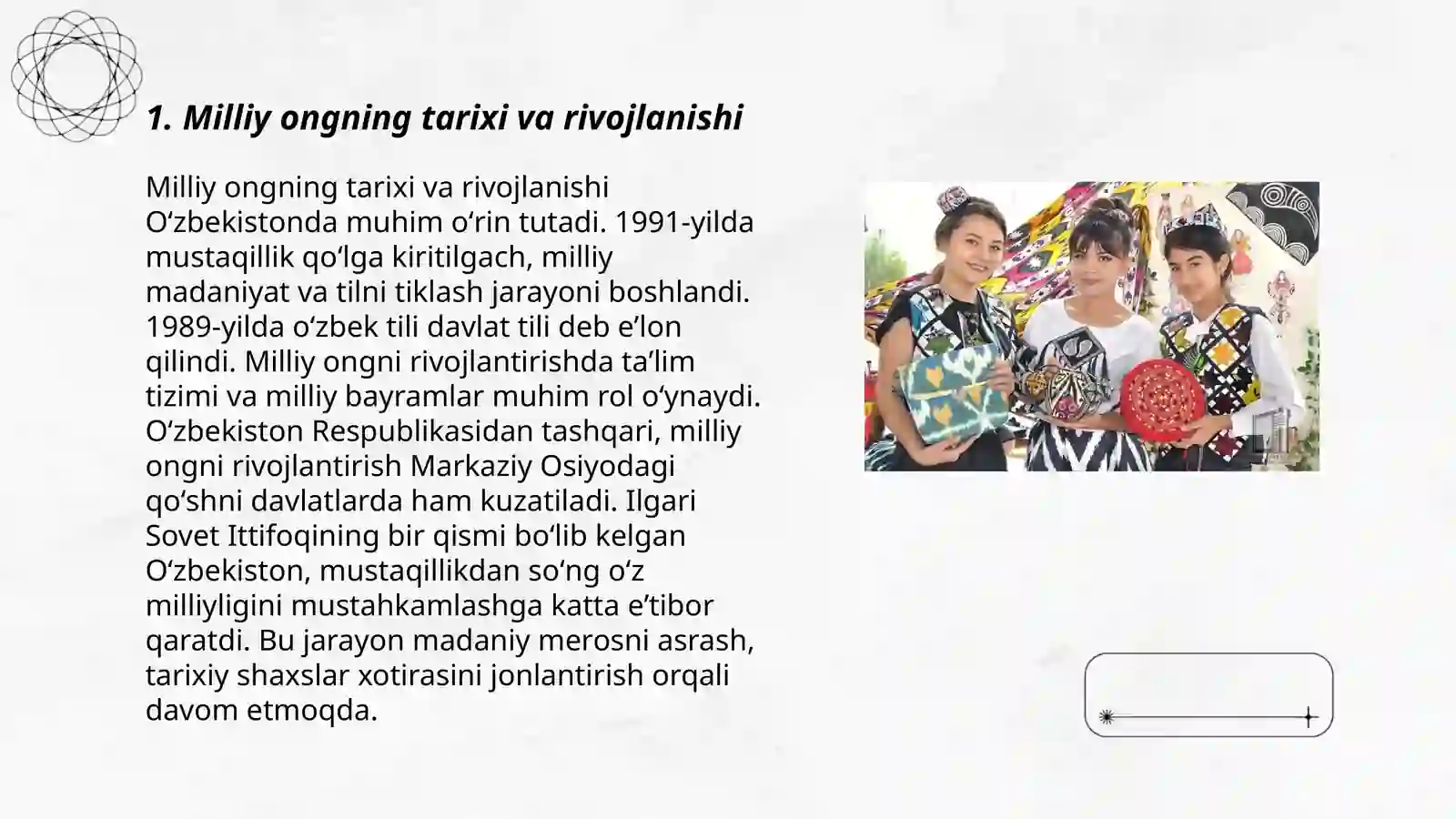 Milliy ong va milliy oʻzlikni anglash 3