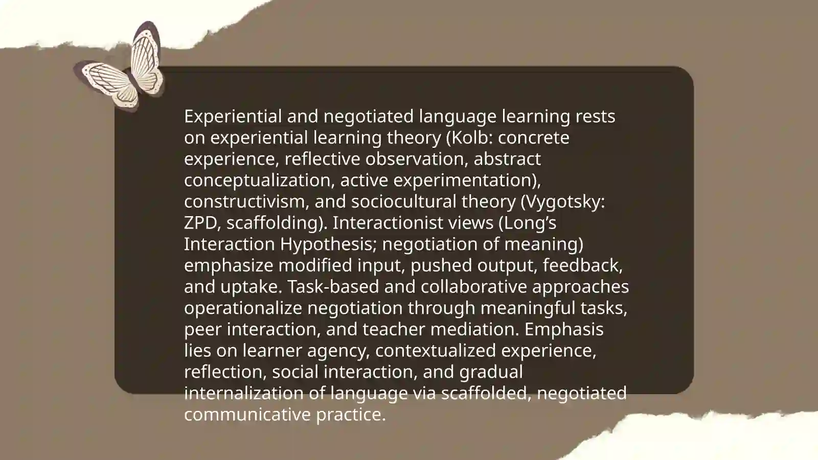 Experiental and negotiated language learning 3