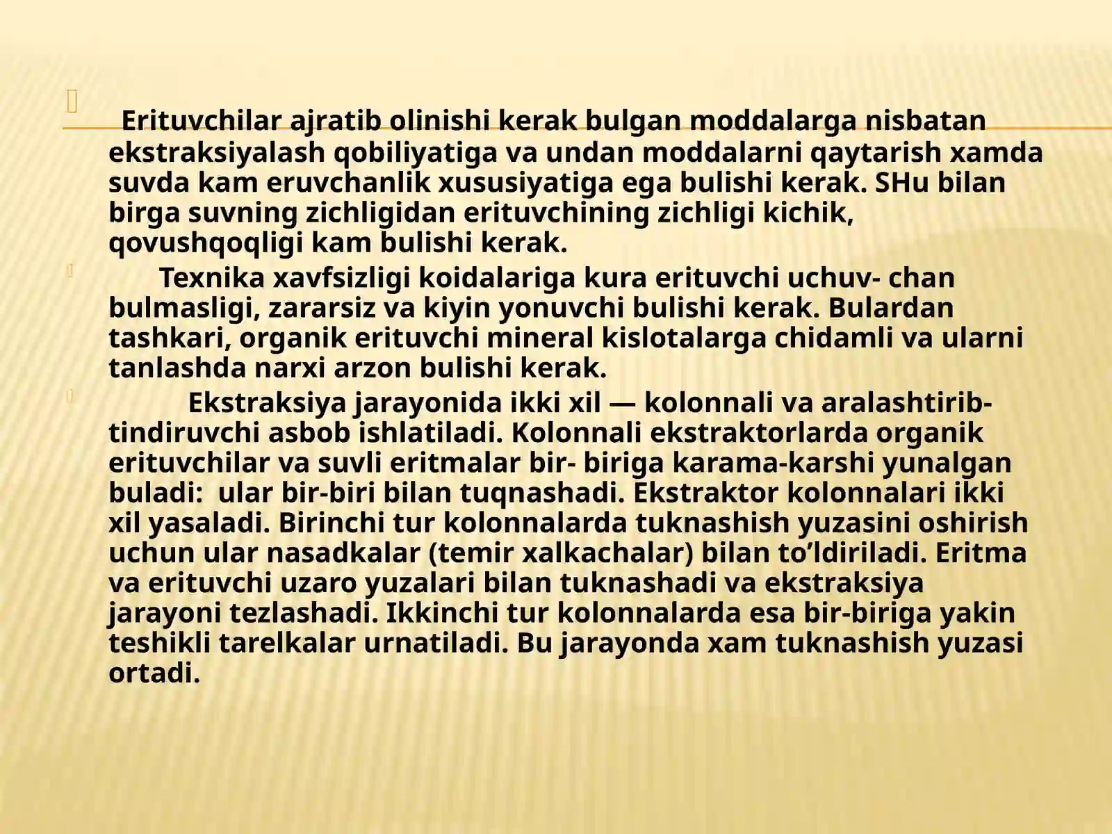 Ekstraksiya jarayoni 3