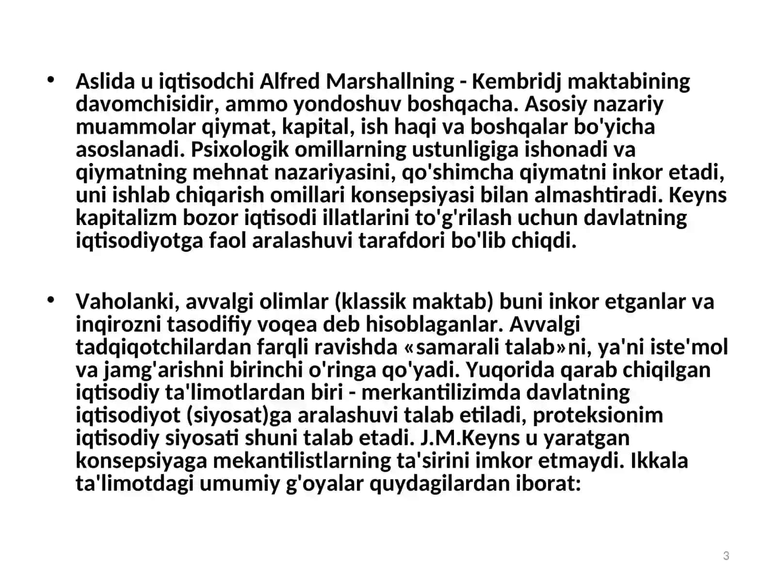 J.M.Keyns ta'limoti va keynschilik 3
