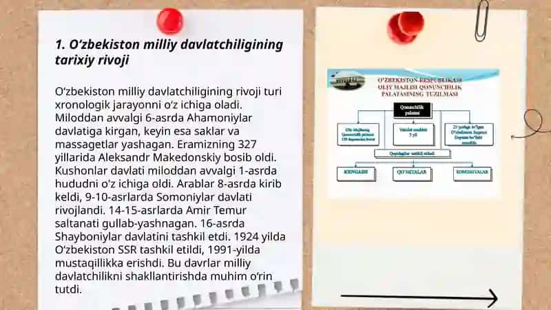O'zbekiston Respublikasi milliy davlatchiligining shakllanishi va rivojlanishi 3