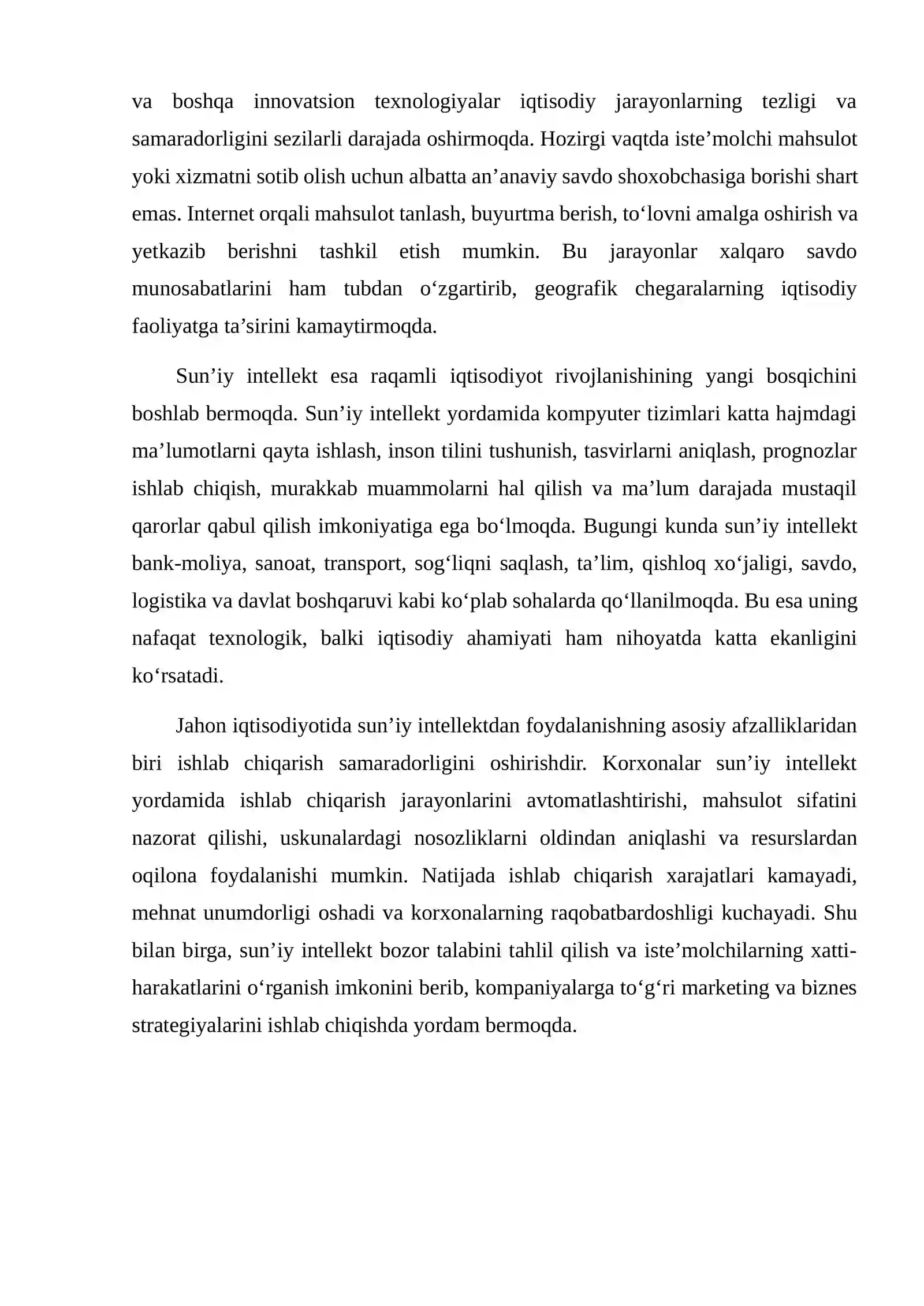 JAHON IQTISODIYOTIDA SUN’IY INTELLEKT VA RAQAMLI TEXNOLOGIYALARNING AHAMIYATINI O‘RGANISH 3