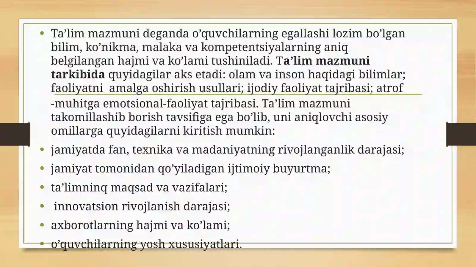 TA’LIMI MAZMUNI. TA`LIM METODLARI VA VOSITALARI 3