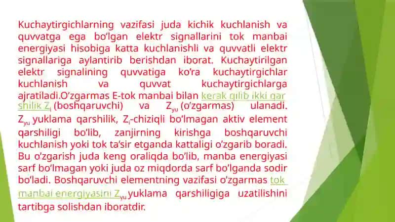 Kuchaytirgich(texnikada) 3