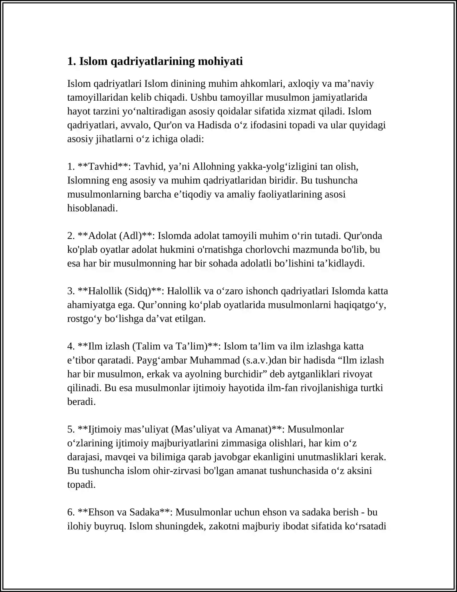 ISLOM QADRIYATLARI VA MA‘RIFATLARI 3