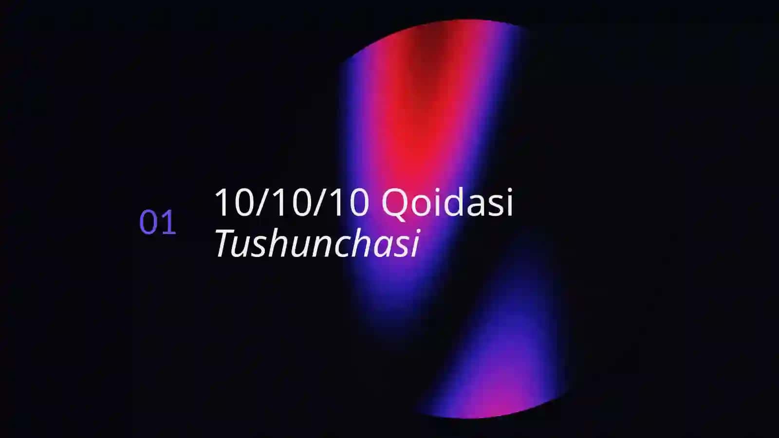 10 10 10 Qoidasi Vaqtni samarali boshqarish usuli 3