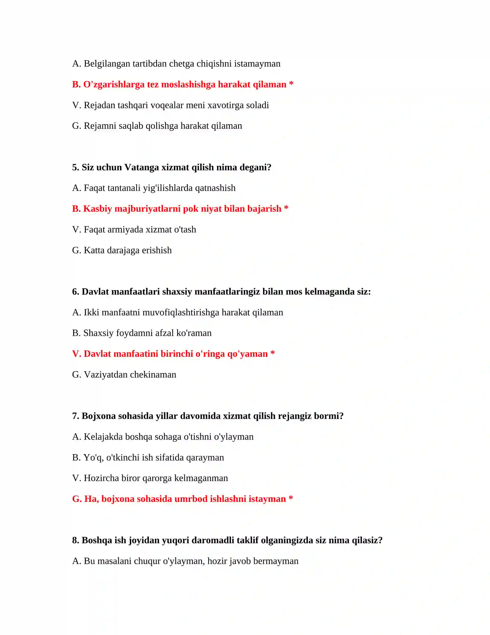 Bojxona IQ test 500 ta 3
