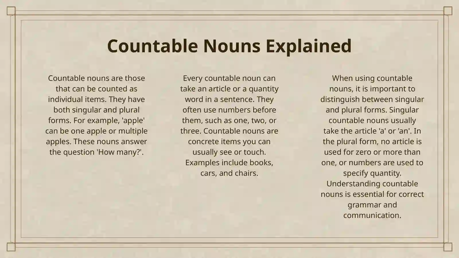 COUNTABLE AND UNCOUNTABLE 3