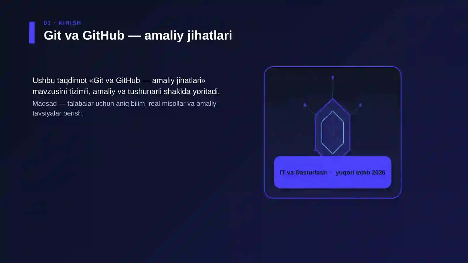 Git va GitHub — amaliy jihatlari 4