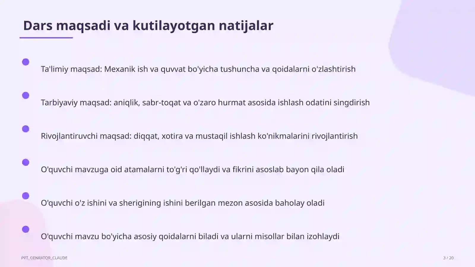 Mexanik ish va quvvat (7-sinf) 3