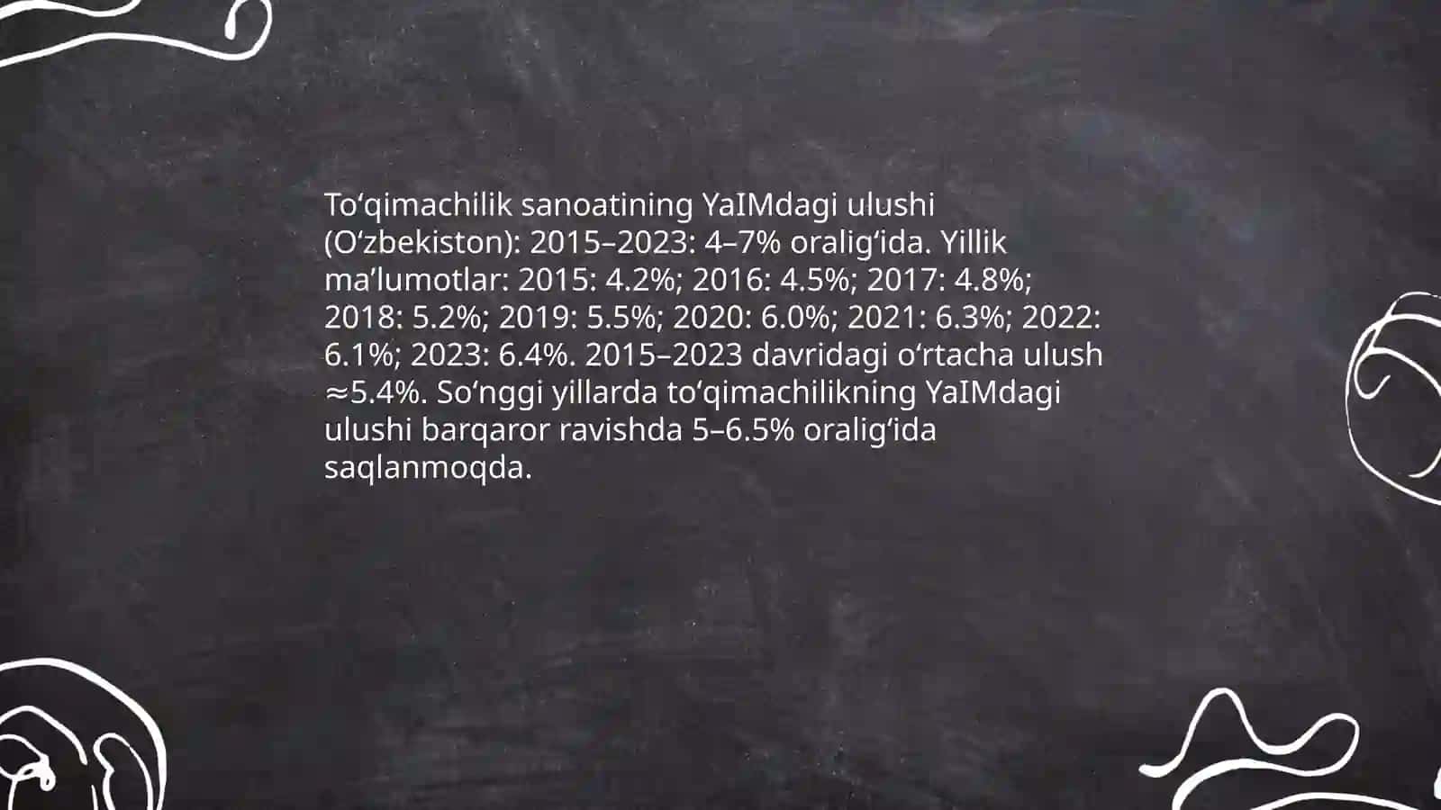 Toʻqimachilik sanoatining iqtisodiyotdagi oʻrni 3