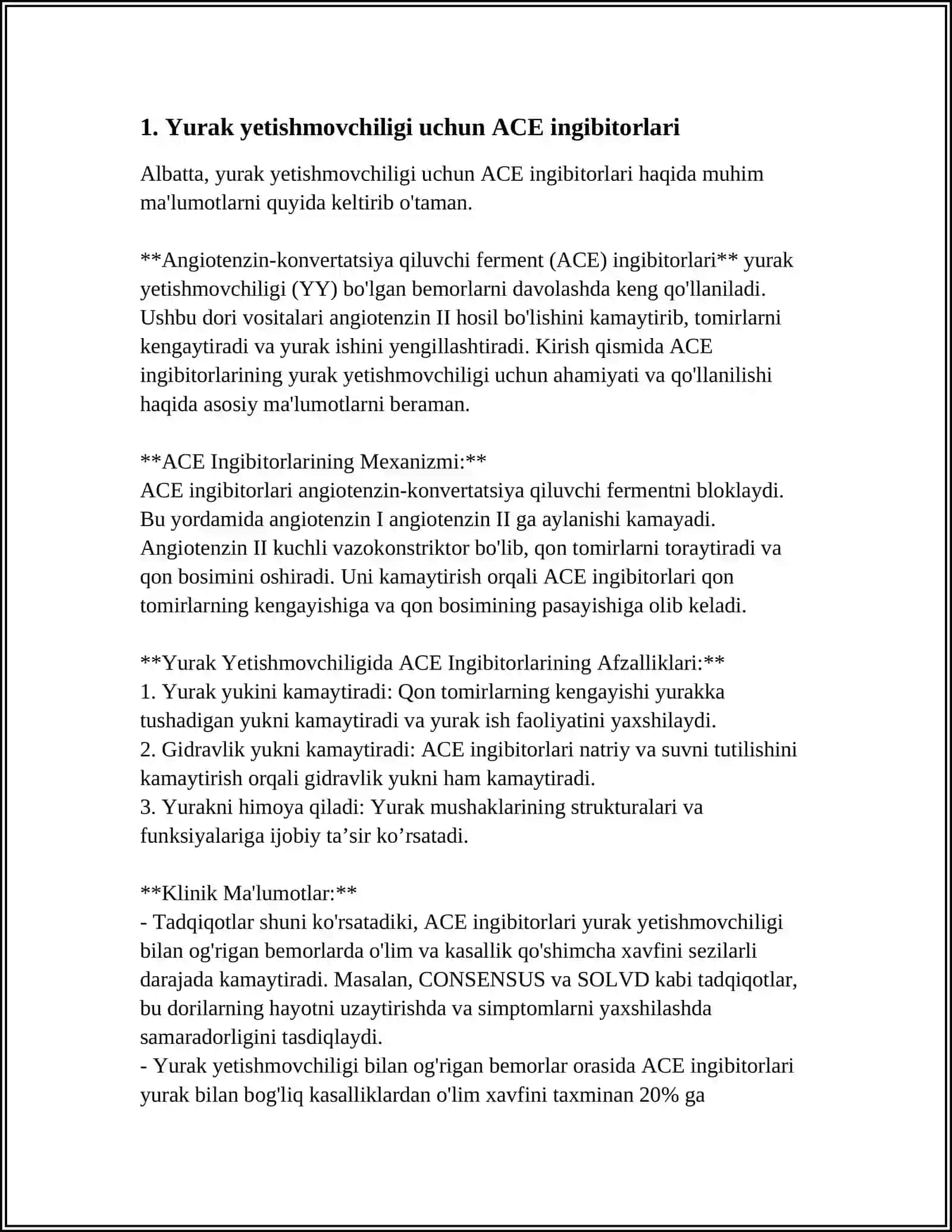 UTKIR VA SURUNKALI YURAK YETISHMOVCHILIGIDA QULLANILADIGAN DORI VOSITALARI 3
