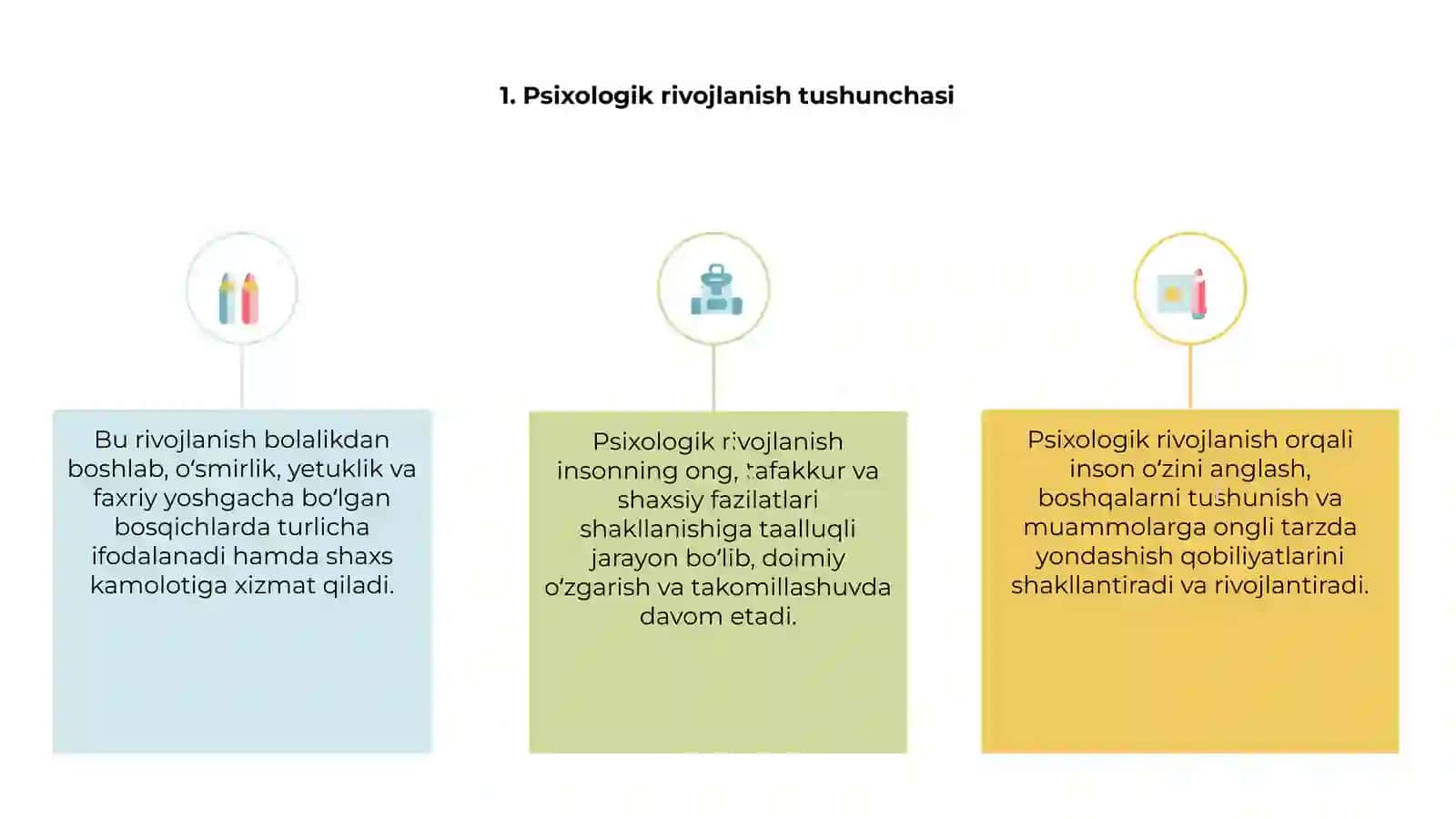 Psixologik rivojlanish shaxs kamolat bosqichlari 3