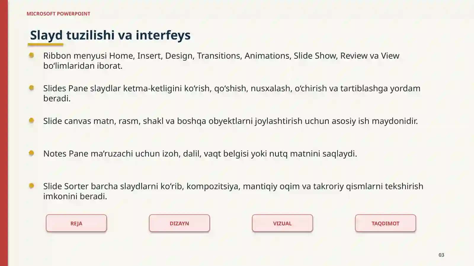 MICROSOFT POWERPOINT IMKONIYATLARI 3