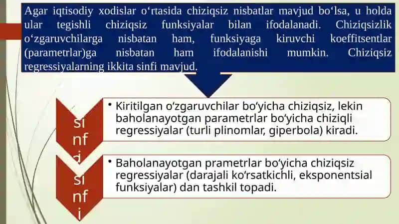 CHIZIQSIZ REGRESSIYA 3