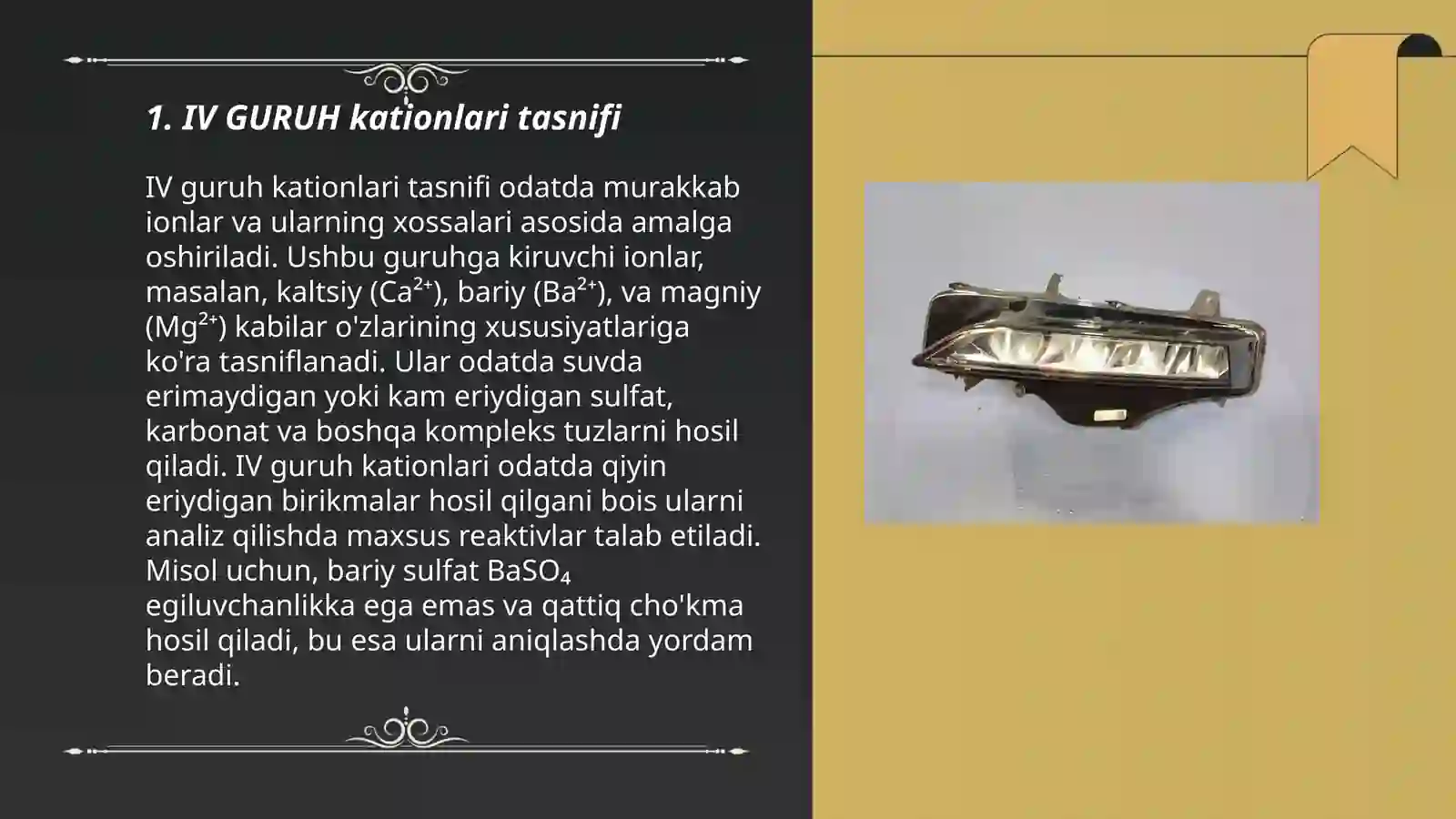 IV GURUH kationlari 3