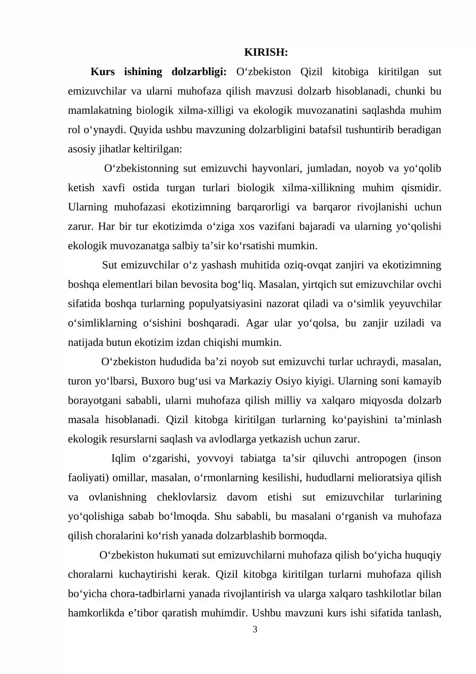 Sut emizuvchilarni muhofaza qilish mavzusi 3