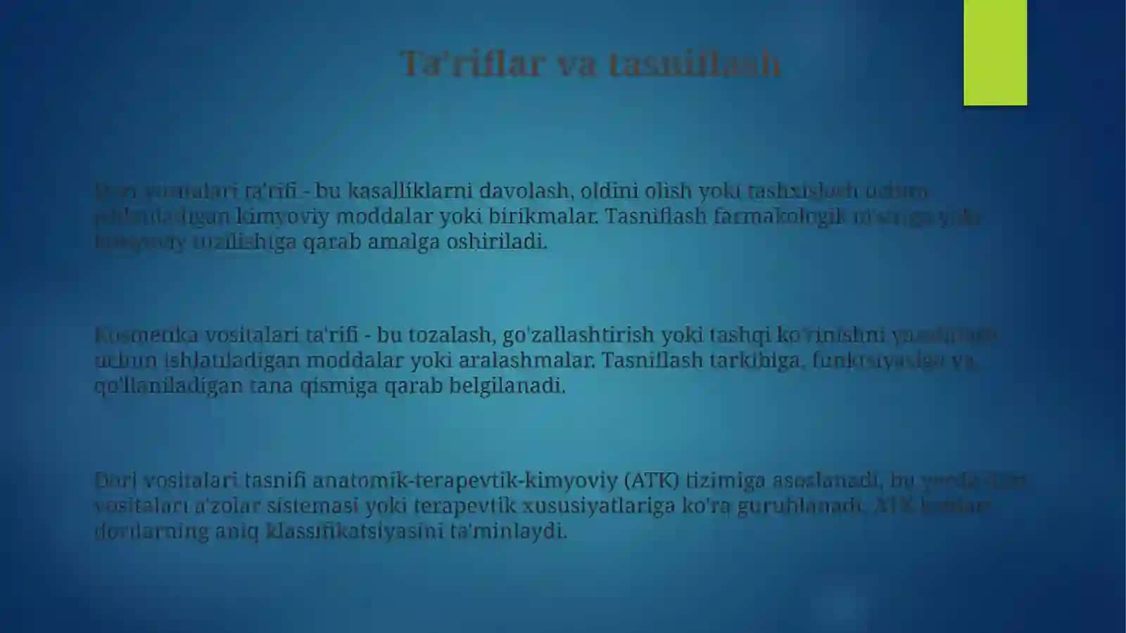 Tibbiyvakosmetologikamaliyotdaqo'llaniladigandorivositalari 3
