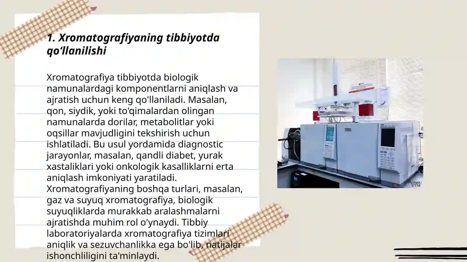 Xromatografiyaning tibbiy izlanishlardagi imkoniyati 3