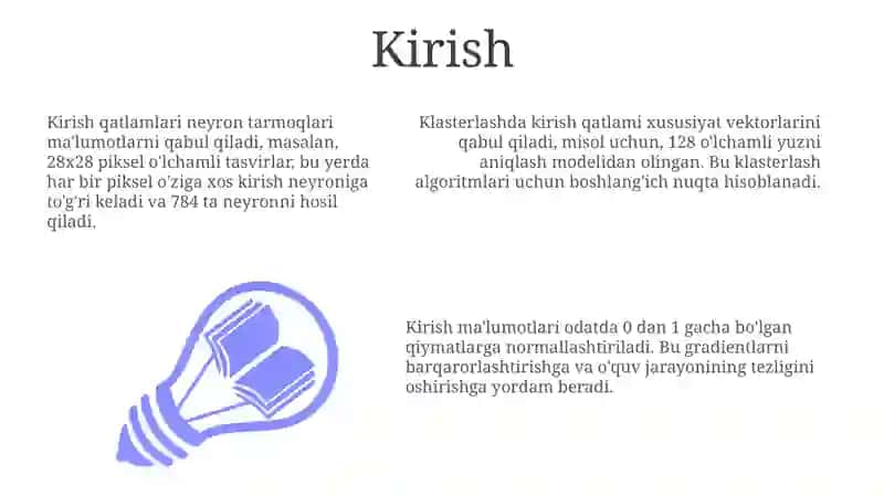 Fizika - Matematika. Xatolarni teskari tarqatish usuli. Neyron toʻrlarni klasterlash 3