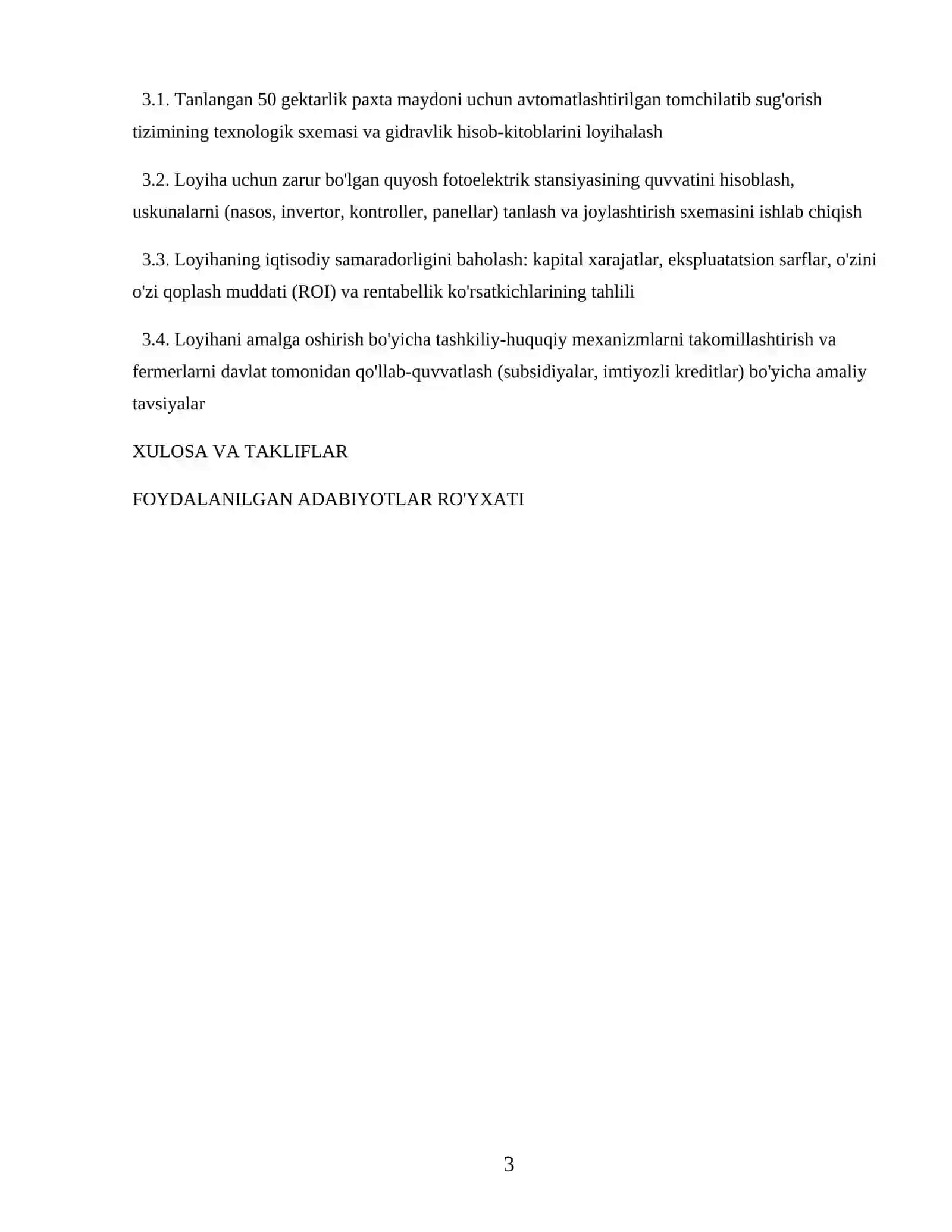 Quyosh energiyasidan foydalangan holda Surxondaryo viloyatida suv tejovchi zamonaviy sug‘orish tizimlarini loyihalash va avtomatlashtirish 3