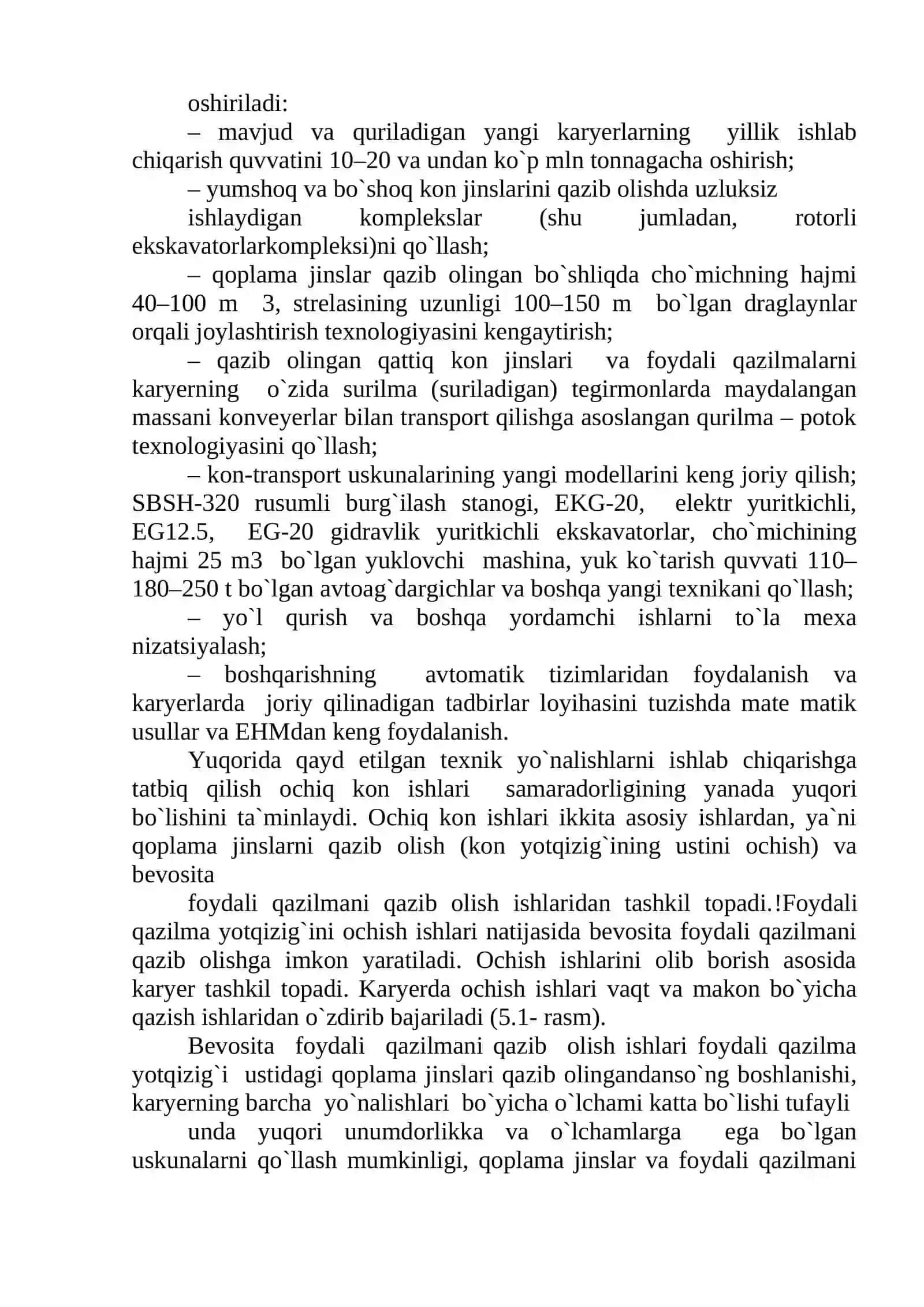 Foydali qazilma konlarini ochiq usulda qazib olishning texnologik asoslari 3
