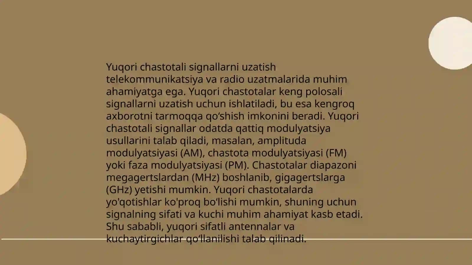 Yuqori chastotali signallarni uzatish usullari 3