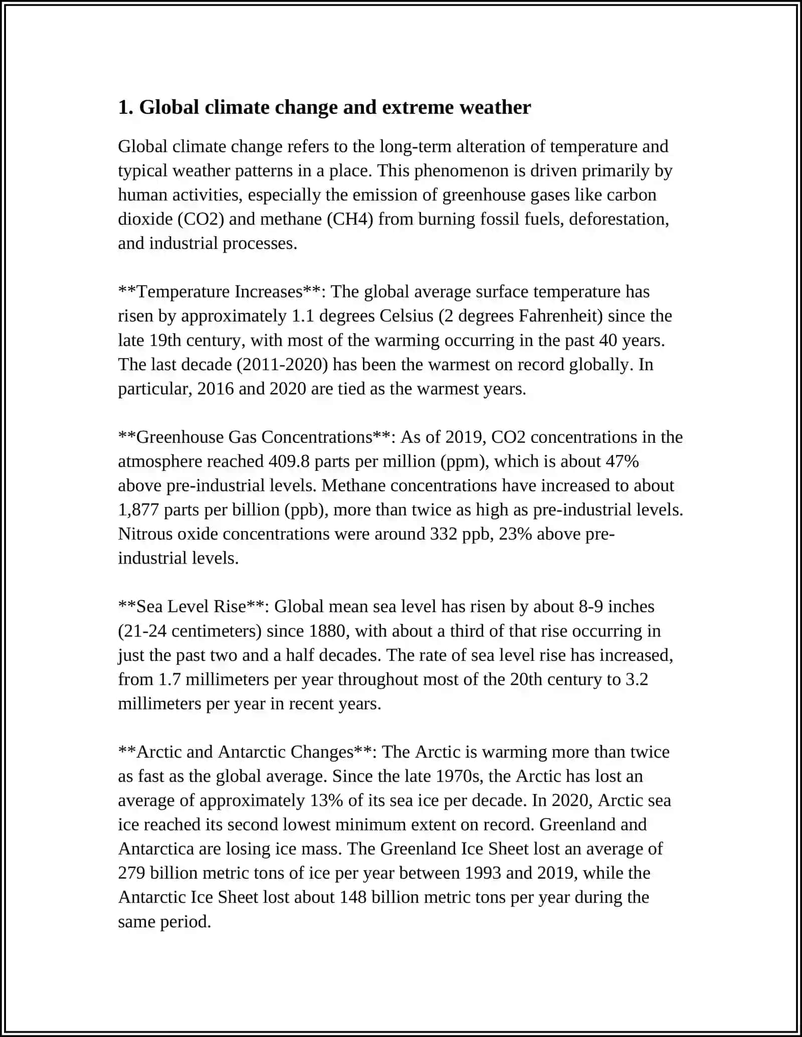 Global climate change and extreme weather 3