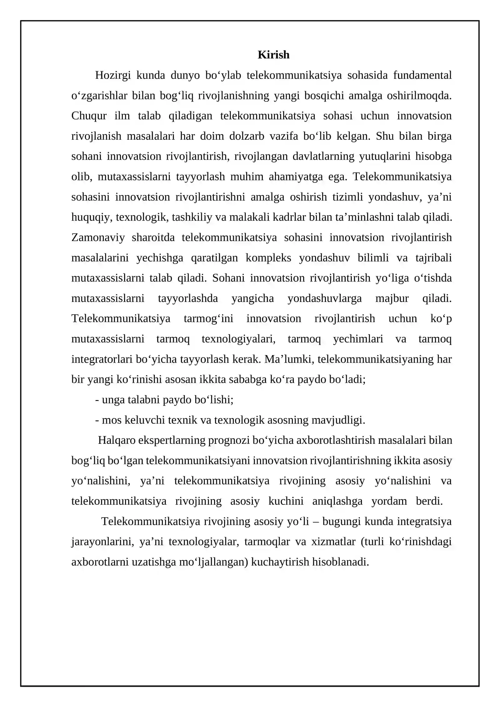 Kommutatsiya tizimlariga hizmat ko‘rsatish asoslari 3