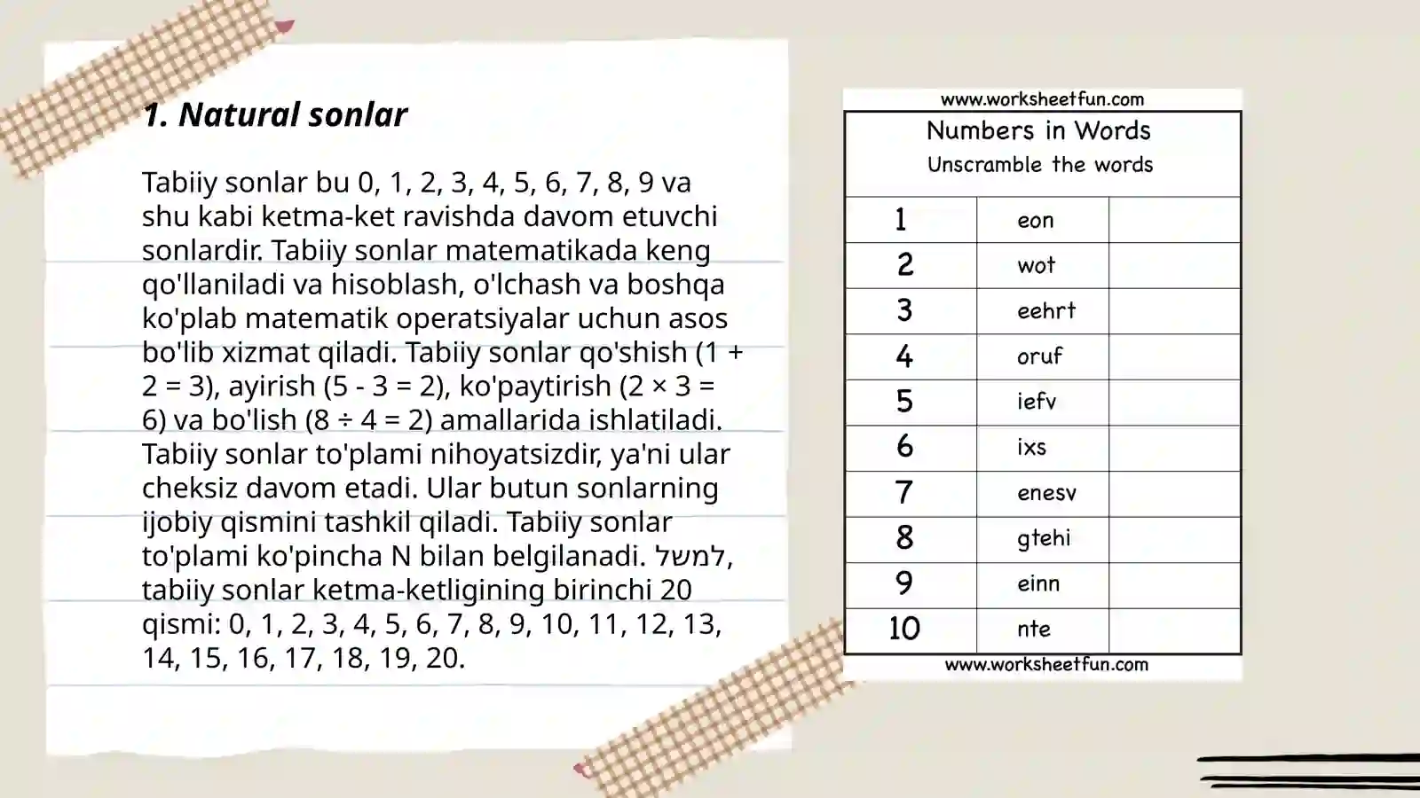 Natural sonlar 3
