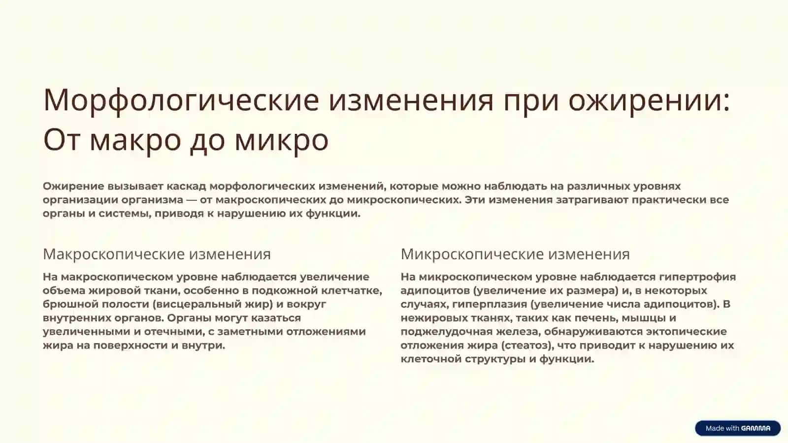 Патологическая анатомия ожирения: Комплексный подход 3