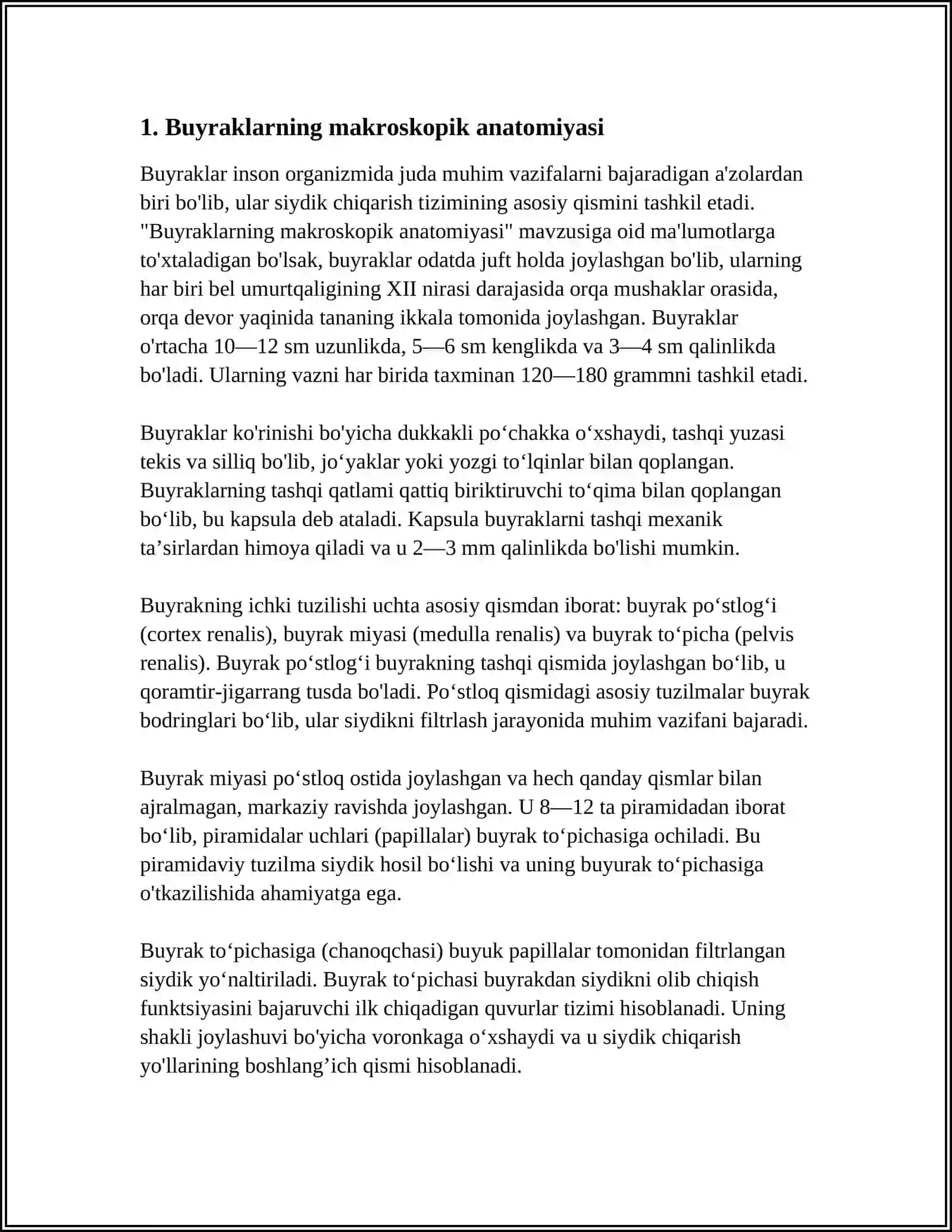 BUYRAK VA SIYDIK CHIQARISH AZOLARI 3