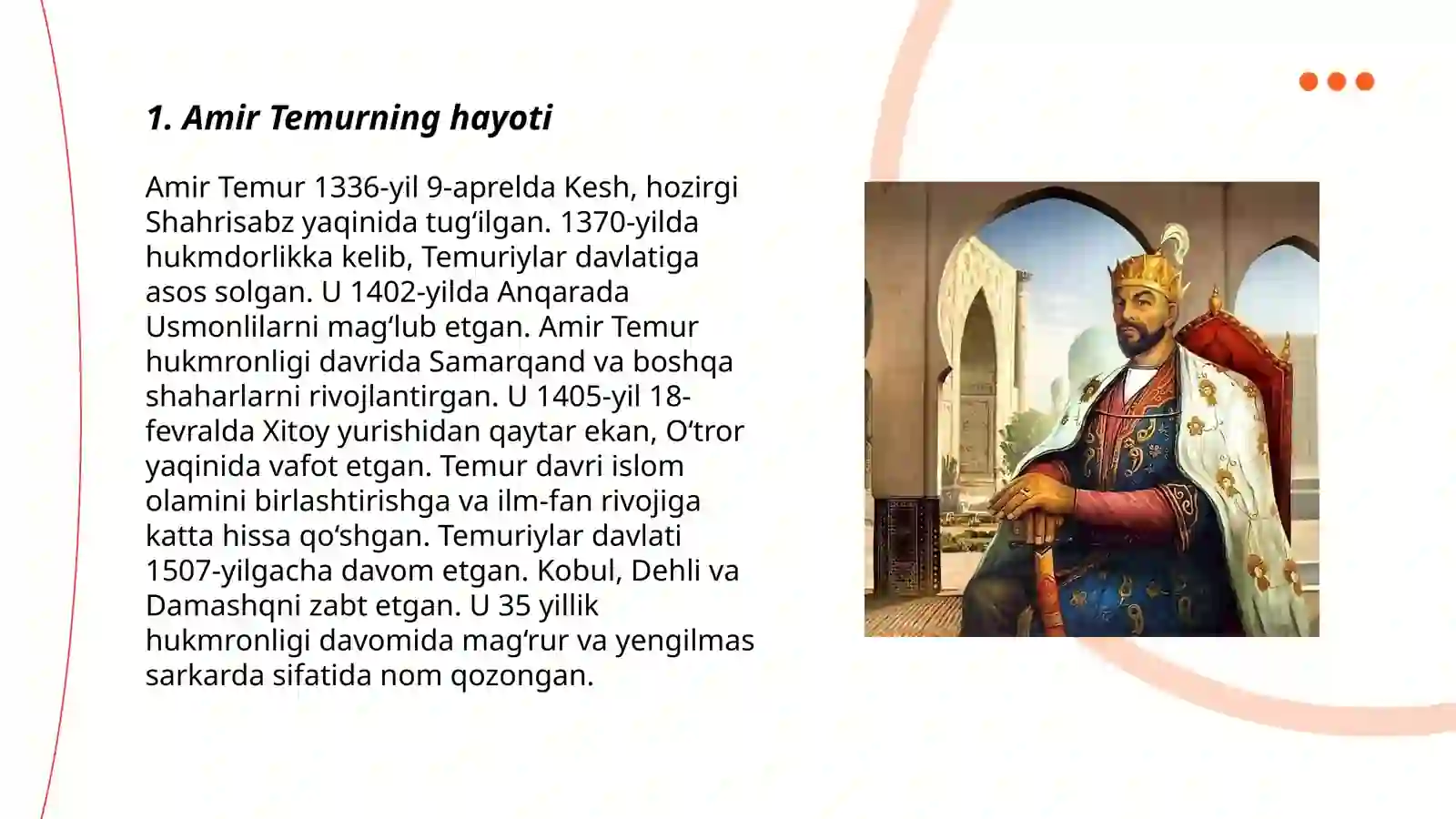 Amir-Temurning hayoti 3