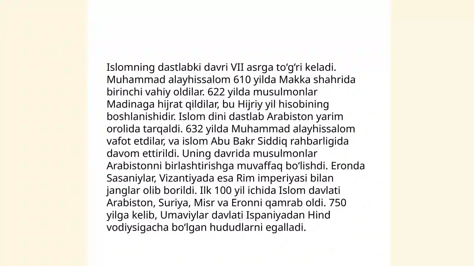 Islom dinining tarqalishi 3