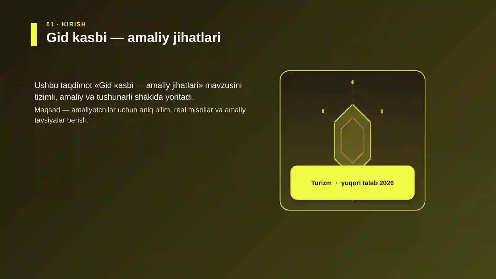 Gid kasbi — amaliy jihatlari 2