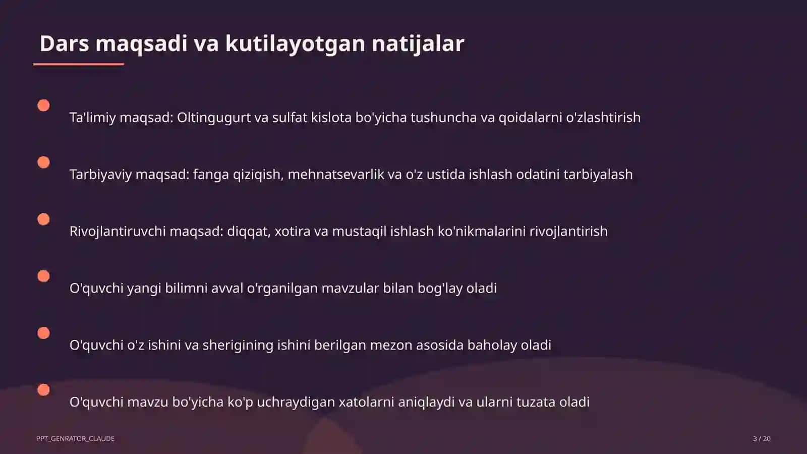 Oltingugurt va sulfat kislota (9-sinf) 3