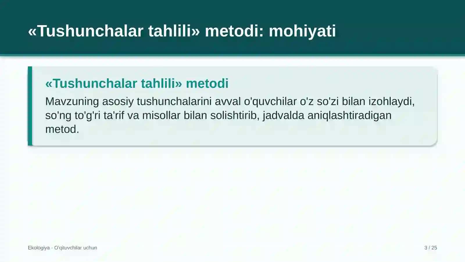 ekologiya darslarida tushunchalar tahlili metodidan foydalanish 1858 3