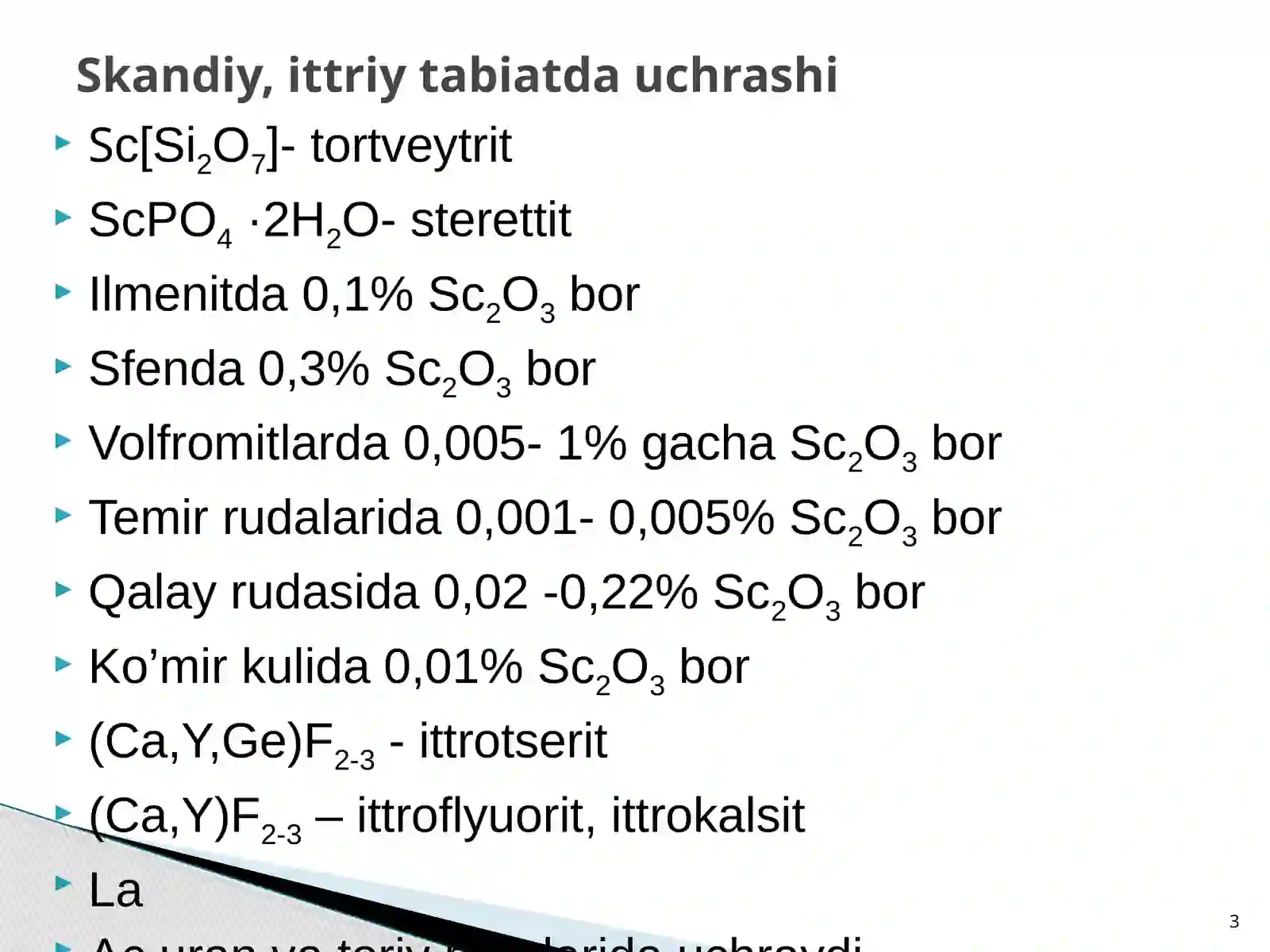 Davriy sistemaning III B guruh elementlari 3