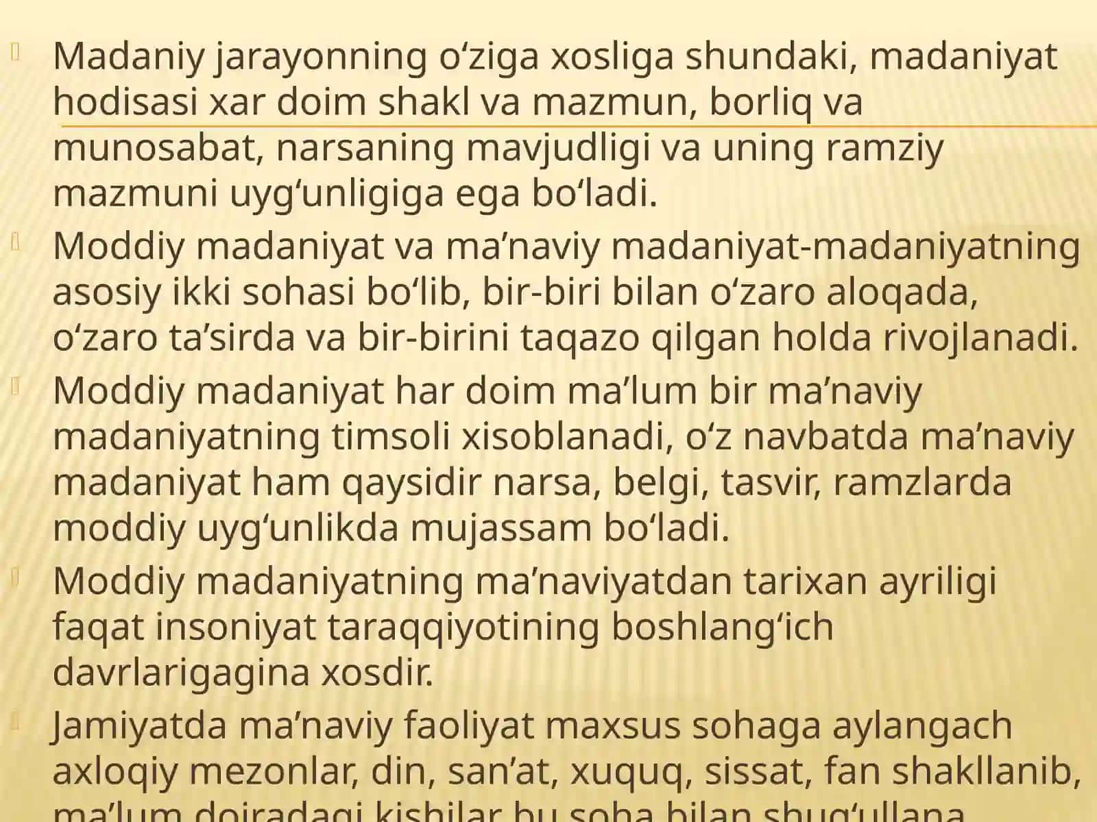 Madaniyat Rivojlanishining Asosiy Qonuniyatlari 3