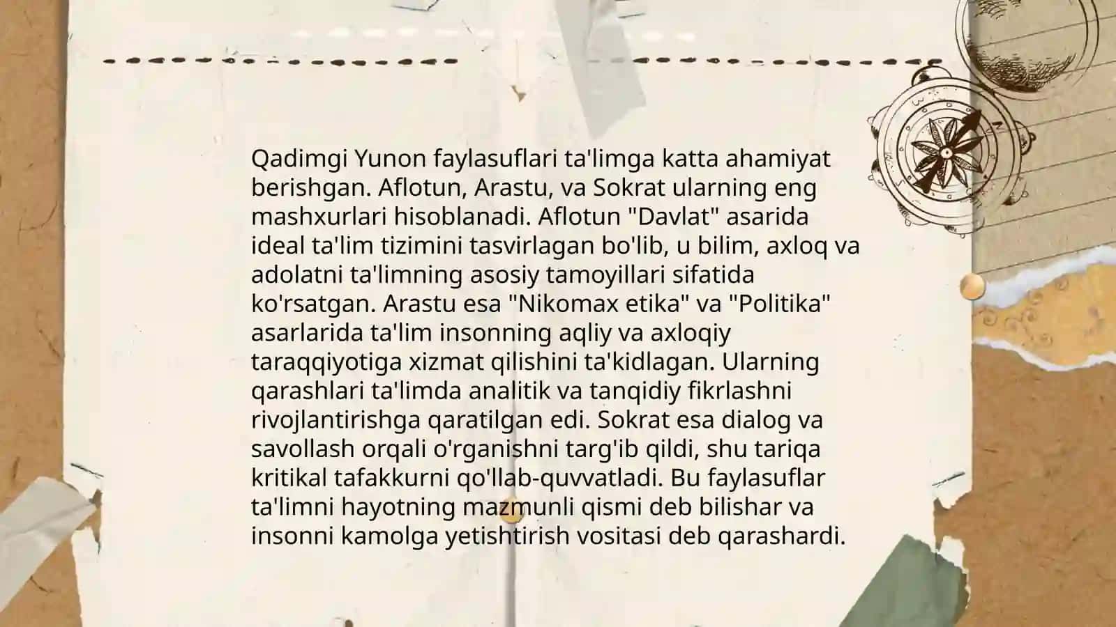 Qadimgi yunon faylasuflarining taʼlim tarbiya haqidagi fikrlari 3