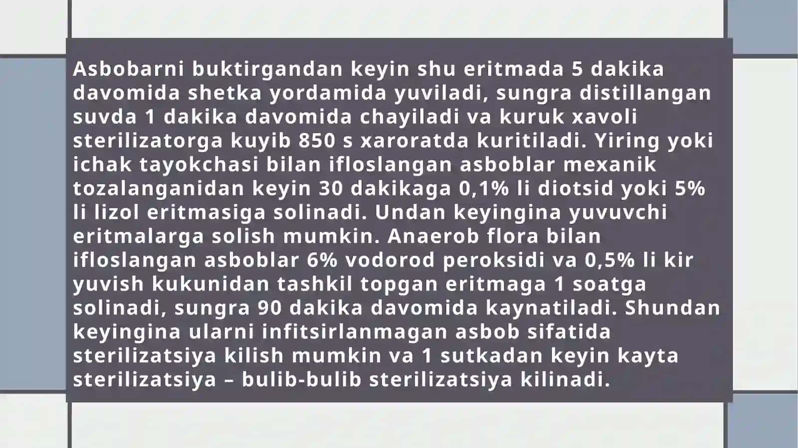 STERILIZATSIYA OLDI TAYYORGARLIGI 3
