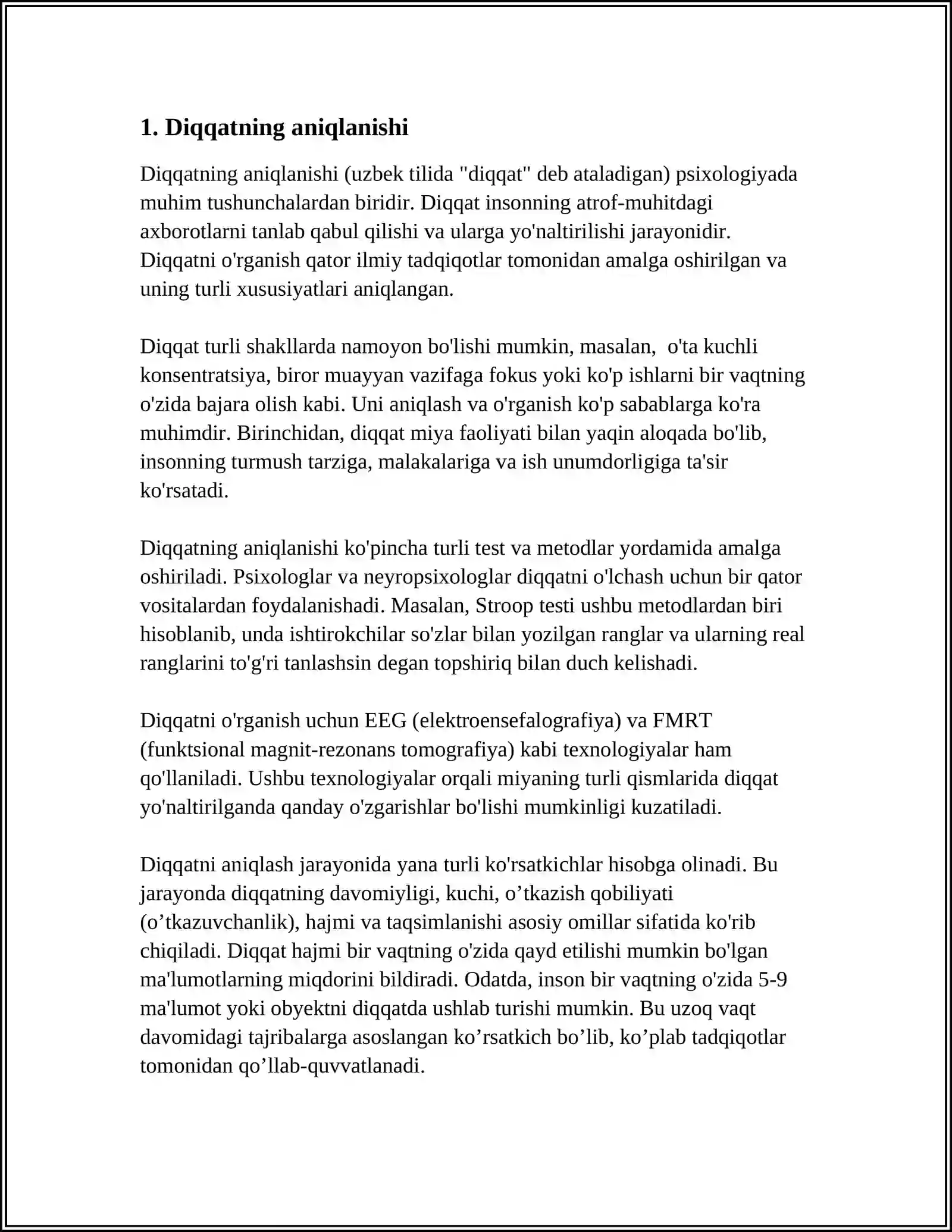 DIQQAT TURLARI VA UNING XUSUSIYATLARI 3