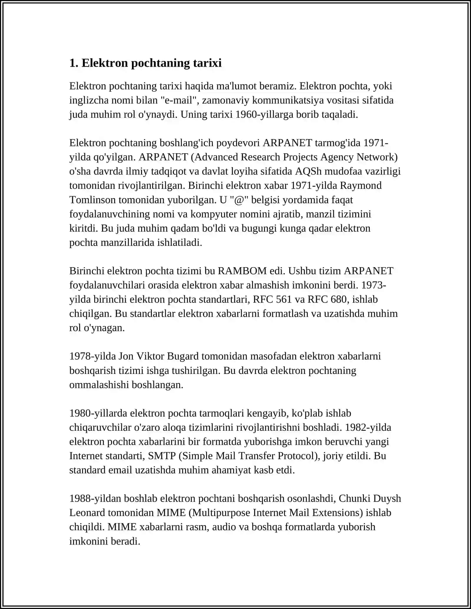 ELEKTRON POCHTA VA UNDAN FOYDALANISH 3